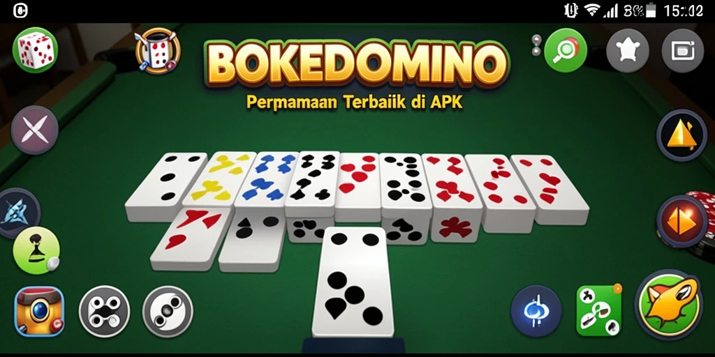 Gameplay seru BOKEDOMINO dengan grafis yang menawan.