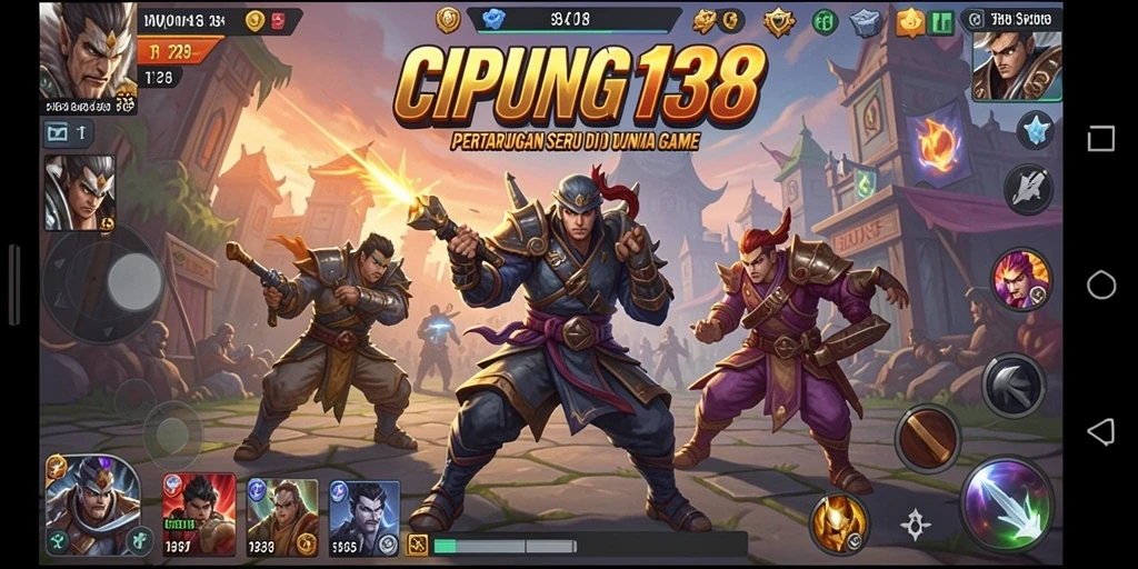 Tangkapan layar <strong>CIPUNG138</strong> menunjukkan aksi pertarungan yang intens dan karakter yang dinamis.