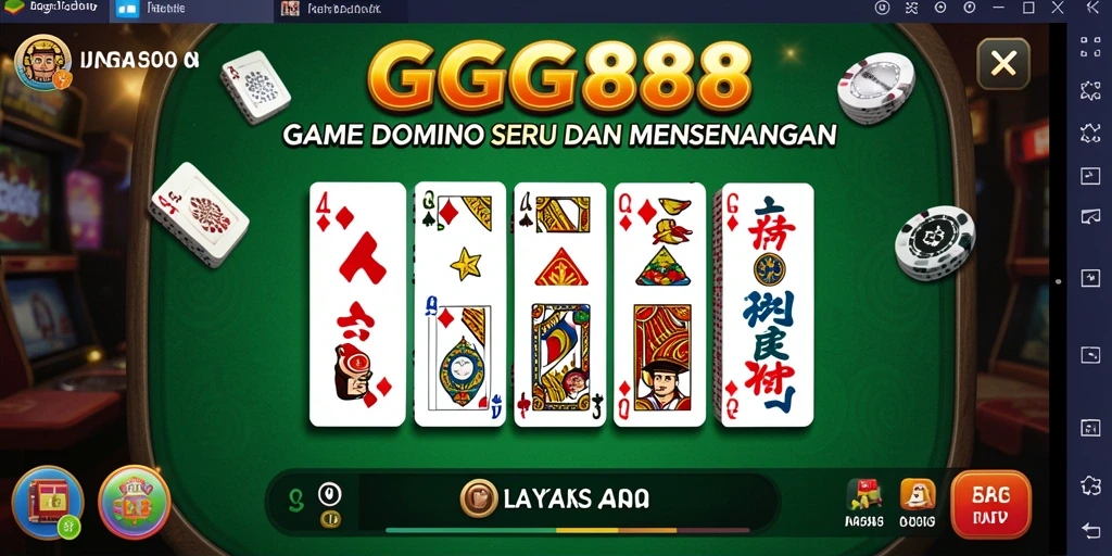 Tampilan menarik dari gameplay domino di GGG888.
