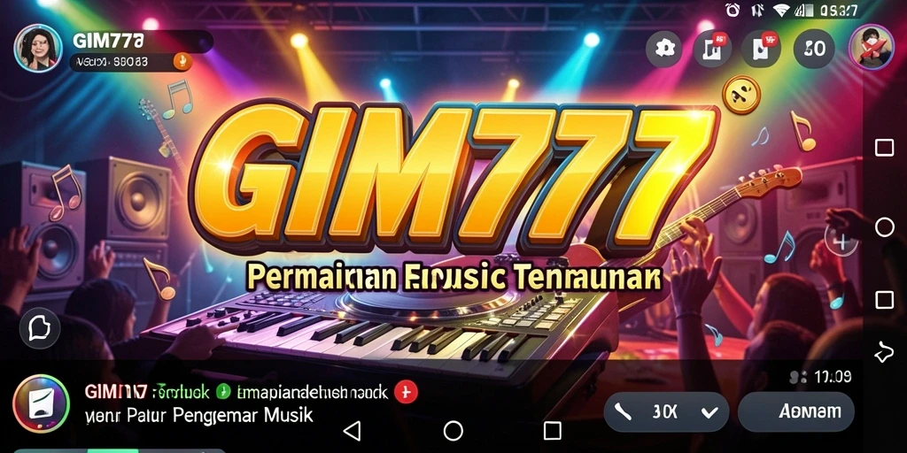 Tampilan gameplay GIM777 dengan berbagai pilihan lagu menarik.