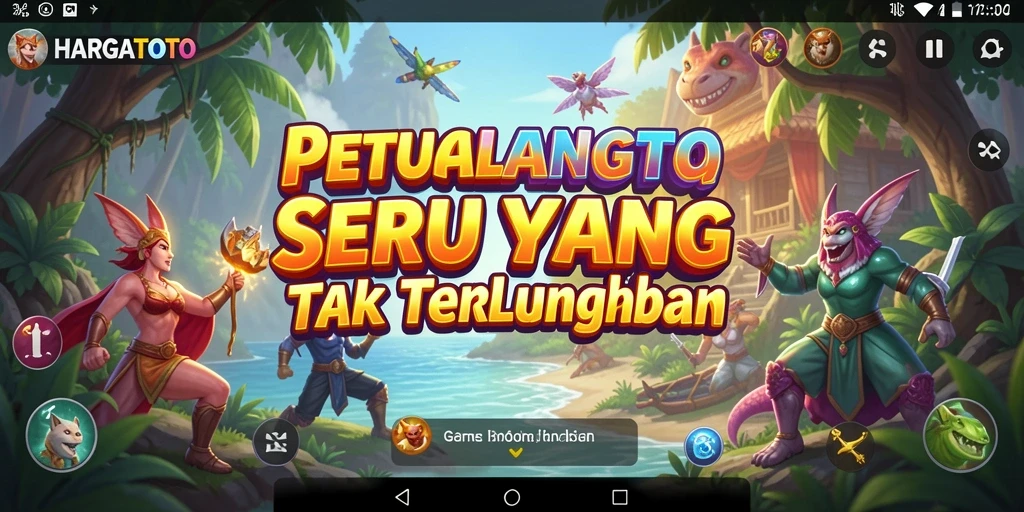 Tampilan gameplay HARGATOTO yang seru dan dinamis.