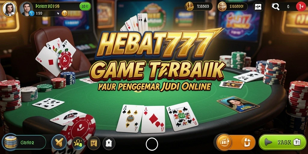 Tampilan menarik dari gameplay poker di HEBAT777 dengan interaksi real-time.