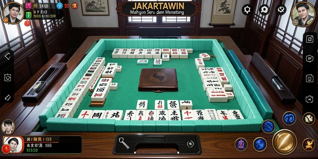 Gameplay Mahjong JAKARTAWIN yang seru dan menantang.