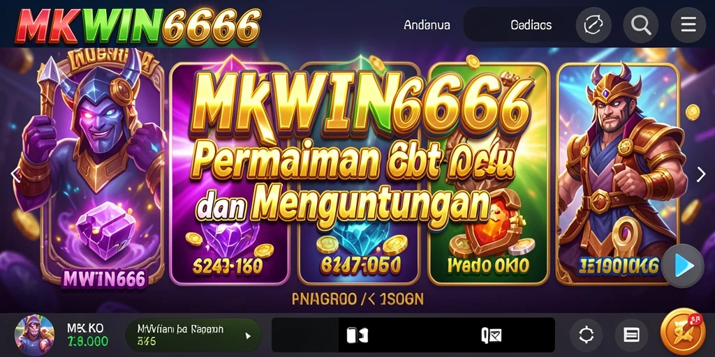 Tampilan gameplay seru dari MKWIN666 dengan berbagai pilihan slot.