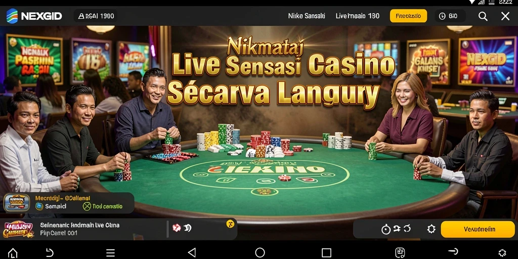 Screenshot NEXGID menampilkan dealer yang sedang berinteraksi dengan pemain.