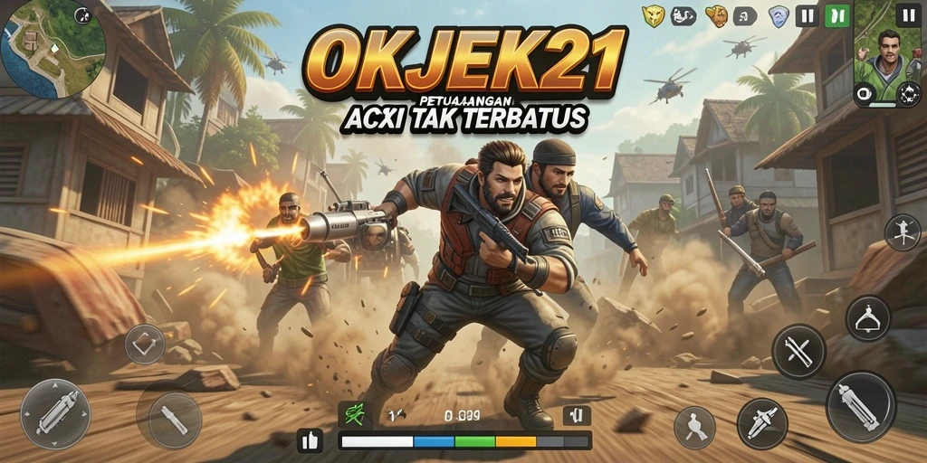 Tampilan aksi mendebarkan di OKJEK21 dengan karakter yang beragam.