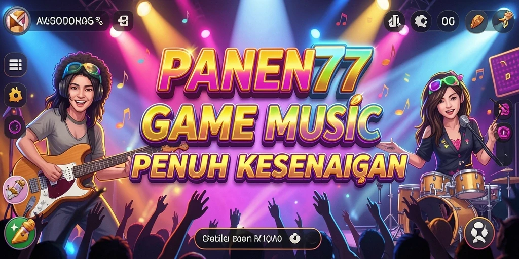Tangkapan layar utama PANEN77 menampilkan gameplay seru dengan berbagai lagu.