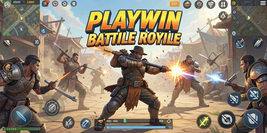 Screenshot gameplay menunjukkan aksi seru dalam pertarungan Battle Royale.