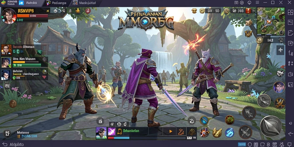 Tangkapan layar permainan RSNVIP8 menampilkan aksi menarik dalam dunia MMORPG.