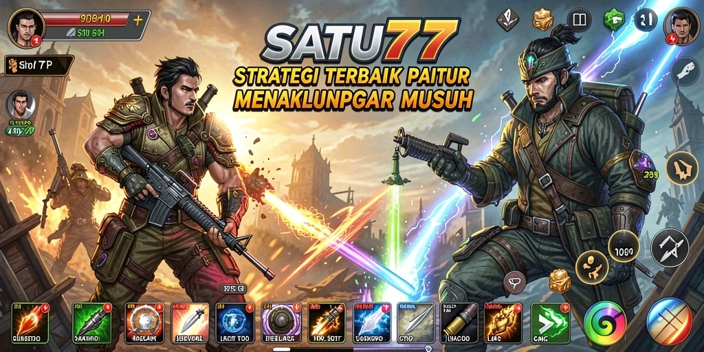 Tampilan gameplay SATU77 yang penuh strategi dan aksi mendebarkan.