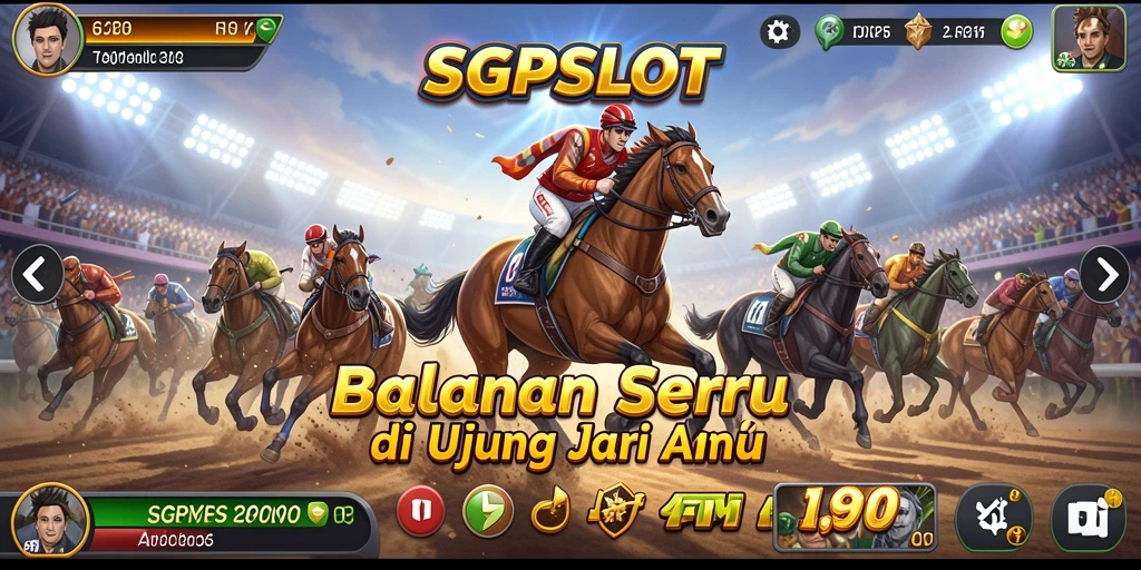 Gameplay SGPSLOT yang menegangkan dan seru saat balapan.