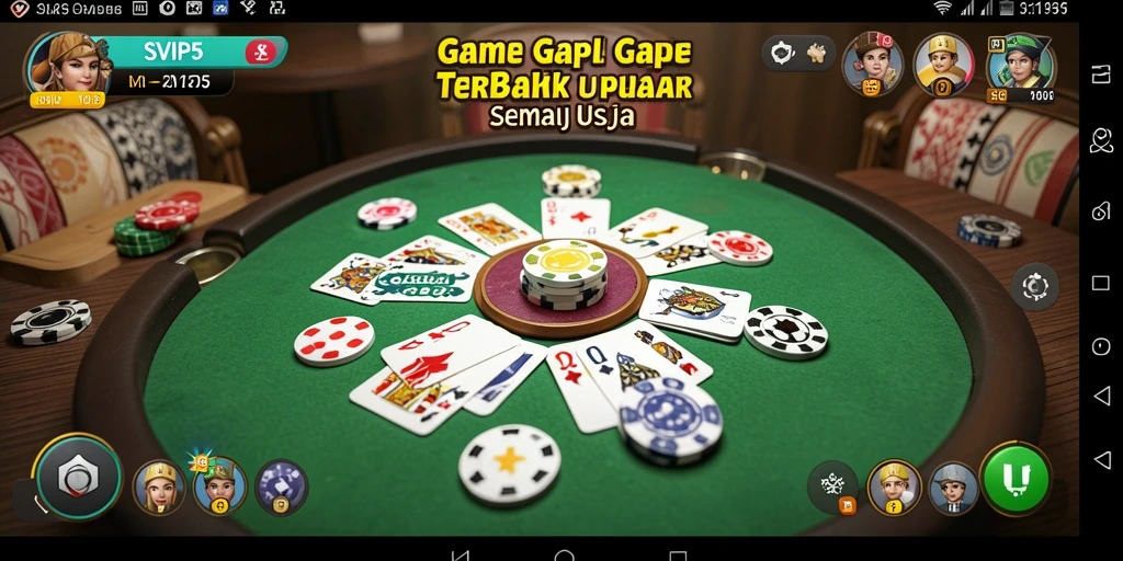 Screenshot SVIP5 menampilkan gameplay Gaple yang seru dan interaktif.
