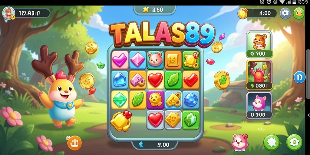 Gameplay menantang dengan kombinasi objek berwarna dalam TALAS89.